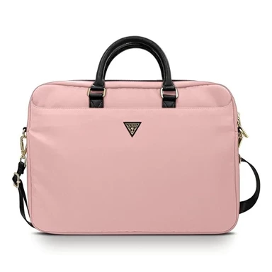 GUESS Torba za prijenosno računalo, 16", najlon, trokutasti logotip